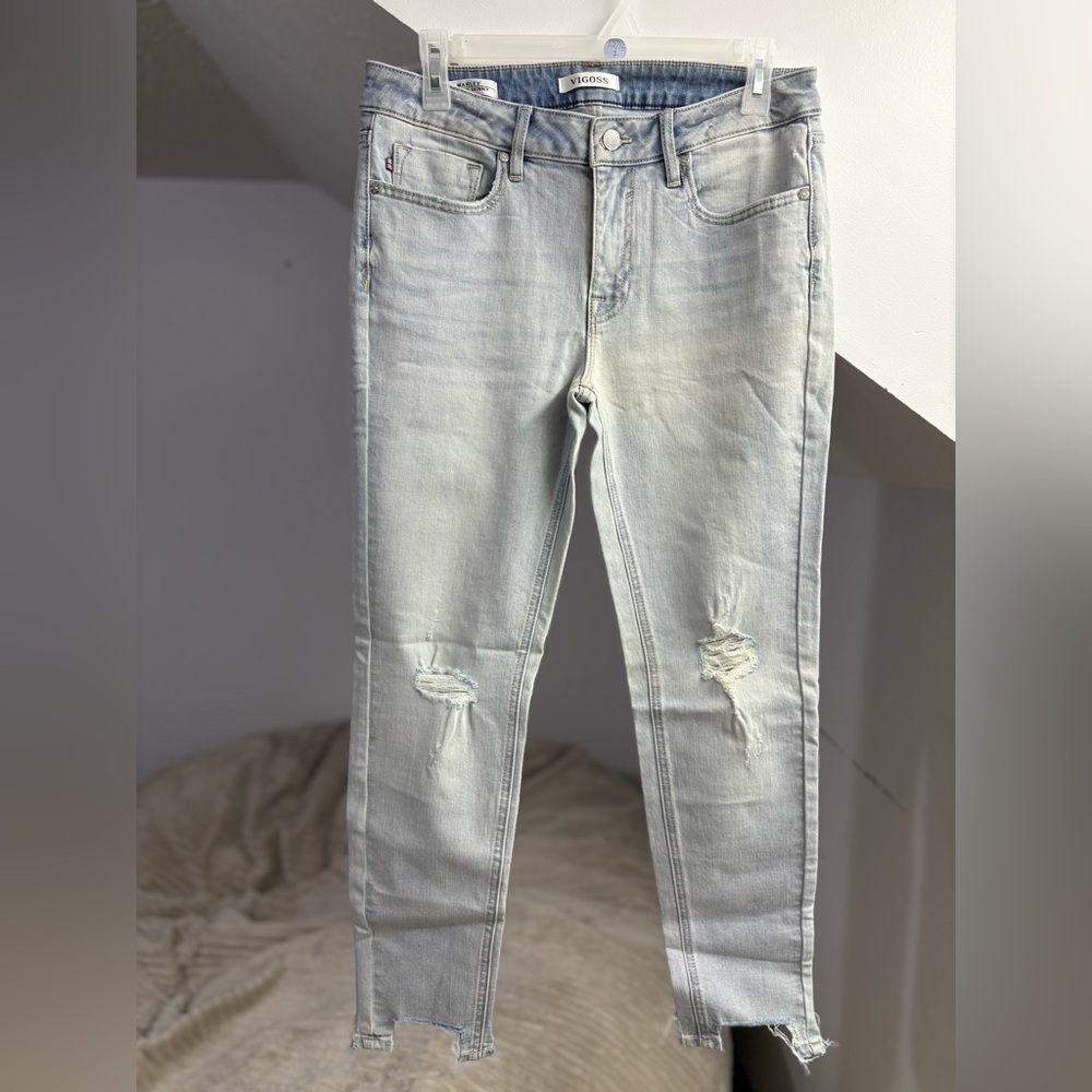 Vigoss Light Blue Distressed Skinny Jeans